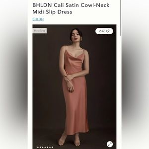 BHLDN Pink Cali Satin Dress Size 4